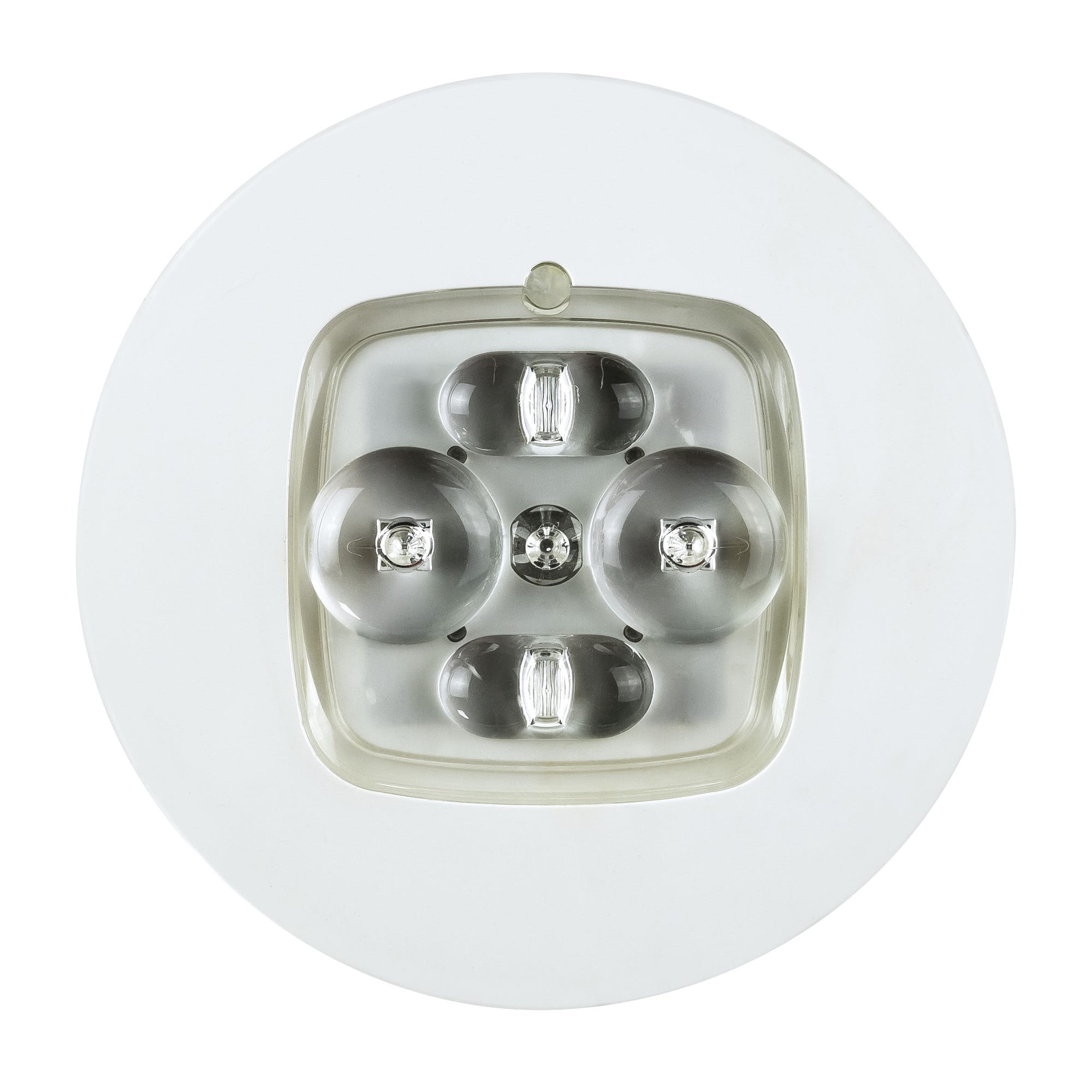 BEGHELLI - Faretto di emergenza linea ArchiEco con corpo verniciabile e design elegante, realizzato con materiali riciclabili e compostabili DOT AE LG230 IP65.