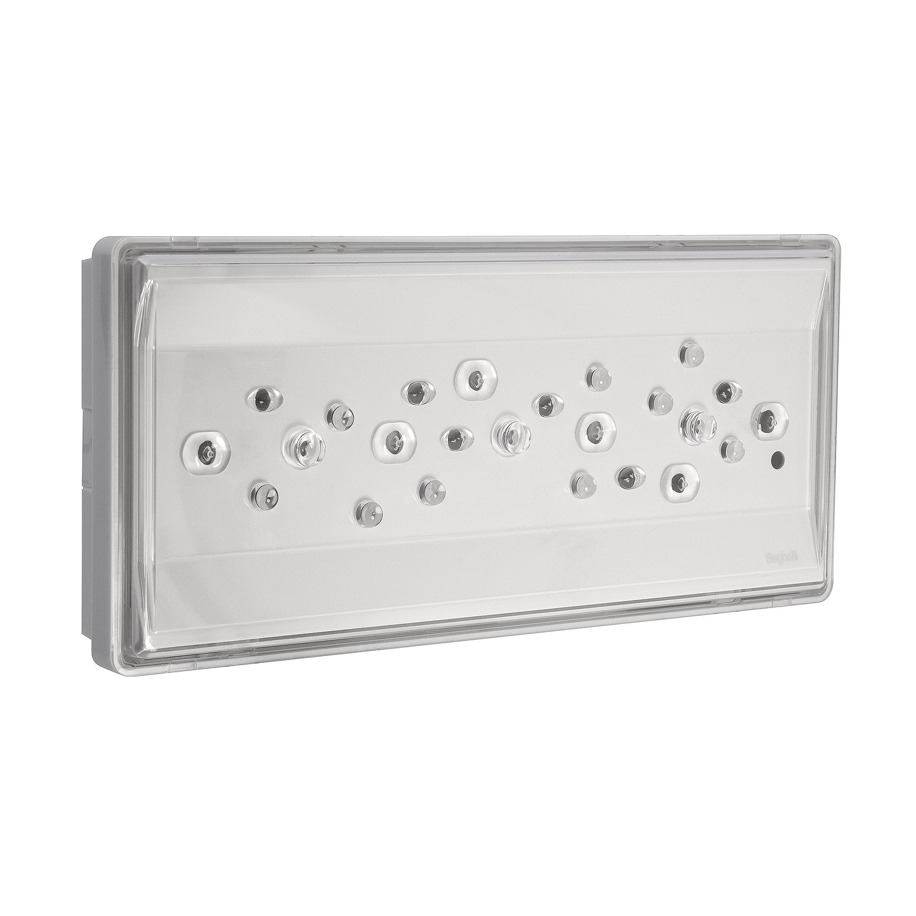 BEGHELLI - Apparecchio di emergenza con staffa di derivazione Modula integrata per programmazione e cablaggio senza smontare, MATRIX 1500 REG IP65 HT/CTS.