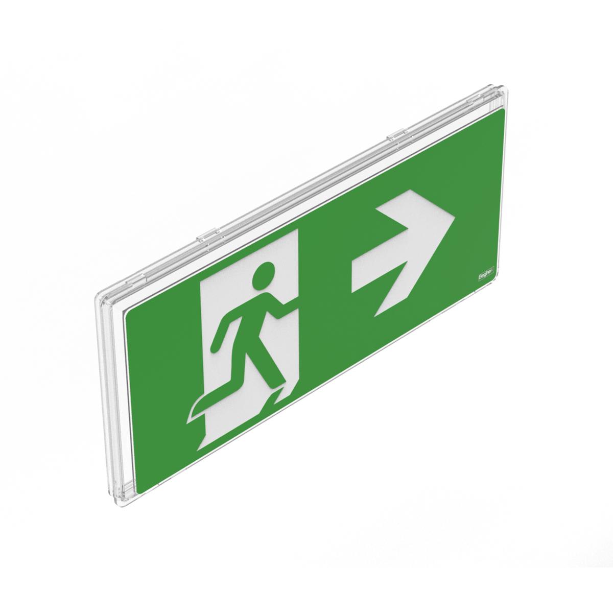 BEGHELLI - Schermo adesivo per segnaletica DX per modula.