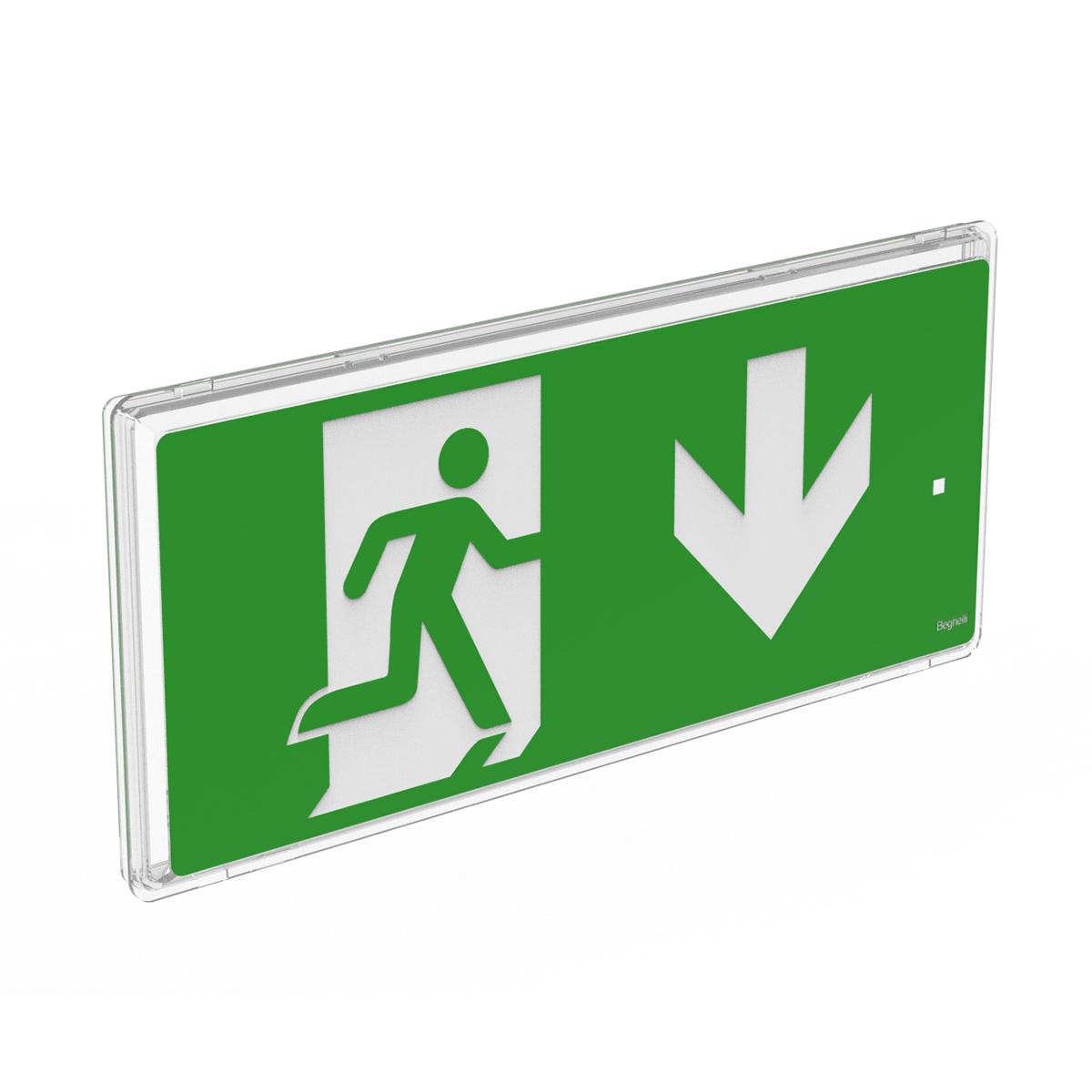 BEGHELLI - Schermo adesivo per segnaletica basso per modula. 18595