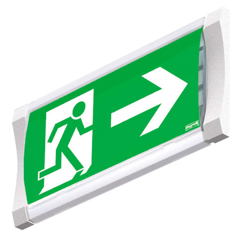 BEGHELLI - Schermo adesivo per segnaletica ADES SX DX BS F65. 19044