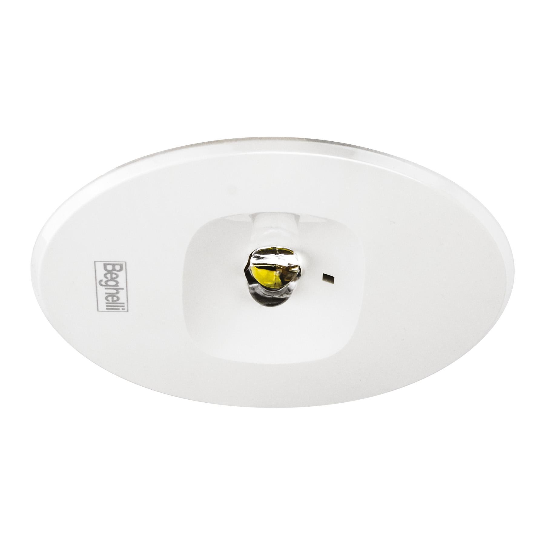 BEGHELLI - Faretto per illuminazione di emergenza ad elevate prestazioni con tre lenti intercambiabili in dotazione per differenti fasci luminosi LLARG DWRC CT 24W GL SA LF.