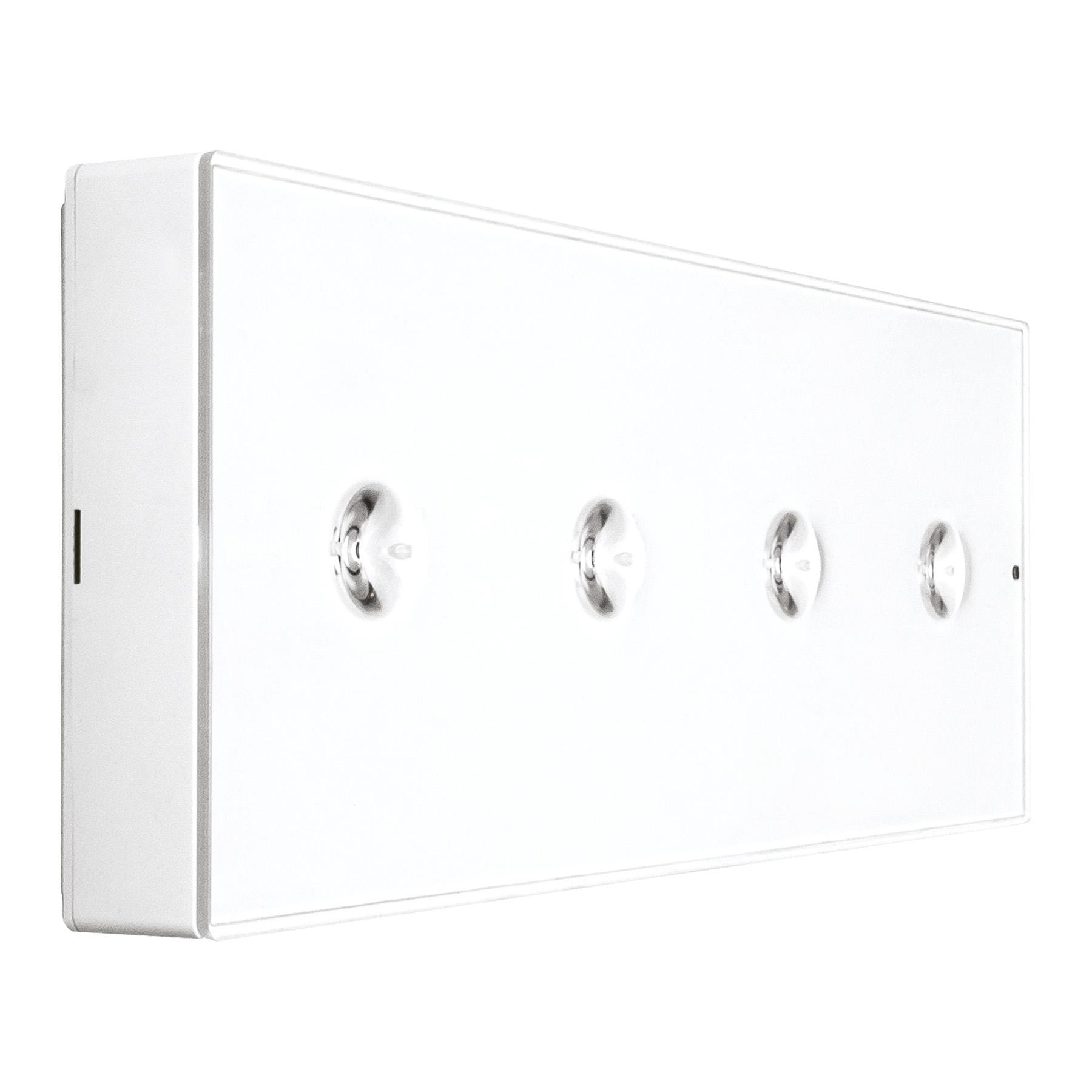 BEGHELLI - Apparecchio di emergenza linea ArchiEco con corpo verniciabile, design pulito ed elegante, realizzato con materiali riciclabili e in parte compostabili NU.DA 1124 AE CT SE LTO.