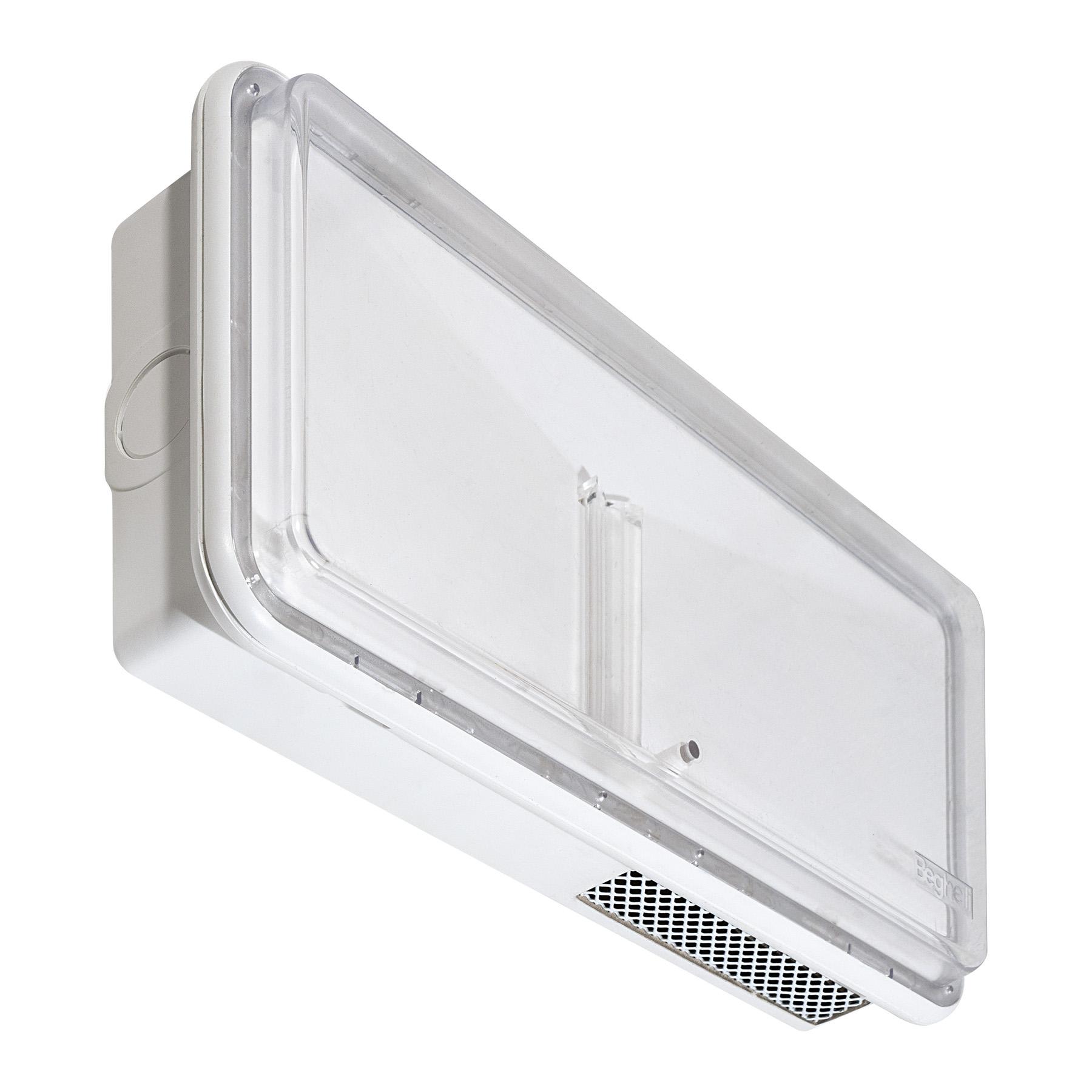 BEGHELLI - Apparecchi di emergenza ibridi con sanificatore dell’aria integrato PRATICA 300L 1.5/3H SETR UVOXY grazie alla tecnologia uvOxy® elimina ogni rischio e permette la sanificazione continua degli ambienti in presenza di persone.