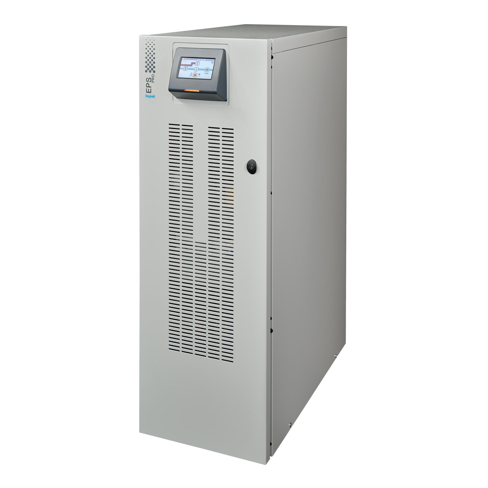 BEGHELLI - LG EPS PRO 20KVA 1M 3T 3H, sistema a batteria centralizzata con elevato fattore di potenza, efficiente, affidabile per emergenza e segnaletica.