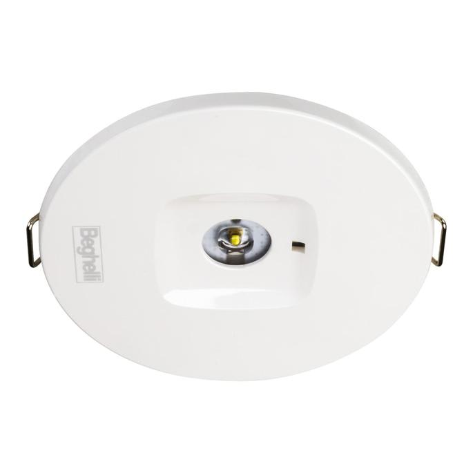 BEGHELLI - Faretto per illuminazione di emergenza ad elevate prestazioni con tre lenti intercambiabili in dotazione per differenti fasci luminosi MULTI LENS LGS230.