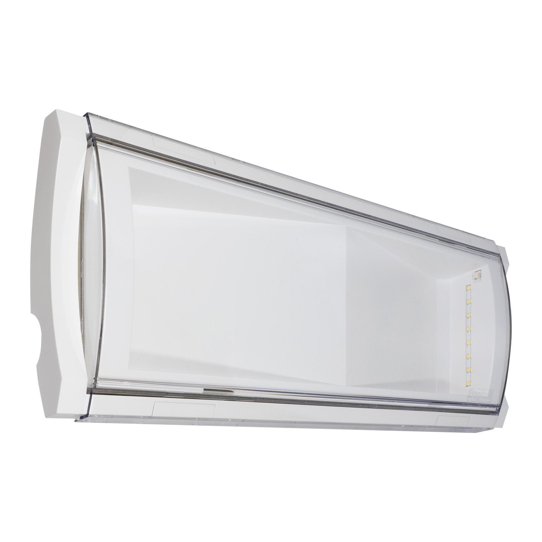 BEGHELLI - Apparecchio di emergenza stagno IP65 con autonomia regolabile e batteria supplementare, F65 LED 8W LGS24 SA LS-UV.