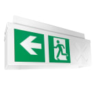 BEGHELLI - Apparecchio dinamico per emergenze in zone ad alto rischio, collegato con Centrale LG24 e installabile a bandiera: KUBUS DYNAMIC S24 DA.