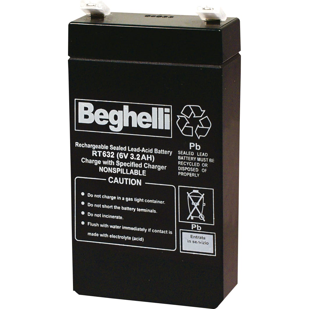 BEGHELLI - Batteria al piombo 6V 3.2Ah PB
