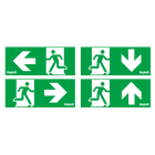 BEGHELLI - Schermo adesivo per segnaletica IP65 ADES SX/DX/BS/UP pratico e resistente.
