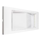 BEGHELLI - Apparecchio di emergenza linea ArchiEco con corpo verniciabile, design pulito ed elegante, realizzato con materiali riciclabili e compostabili, DESIGN AE 8W SE 1H IP40.