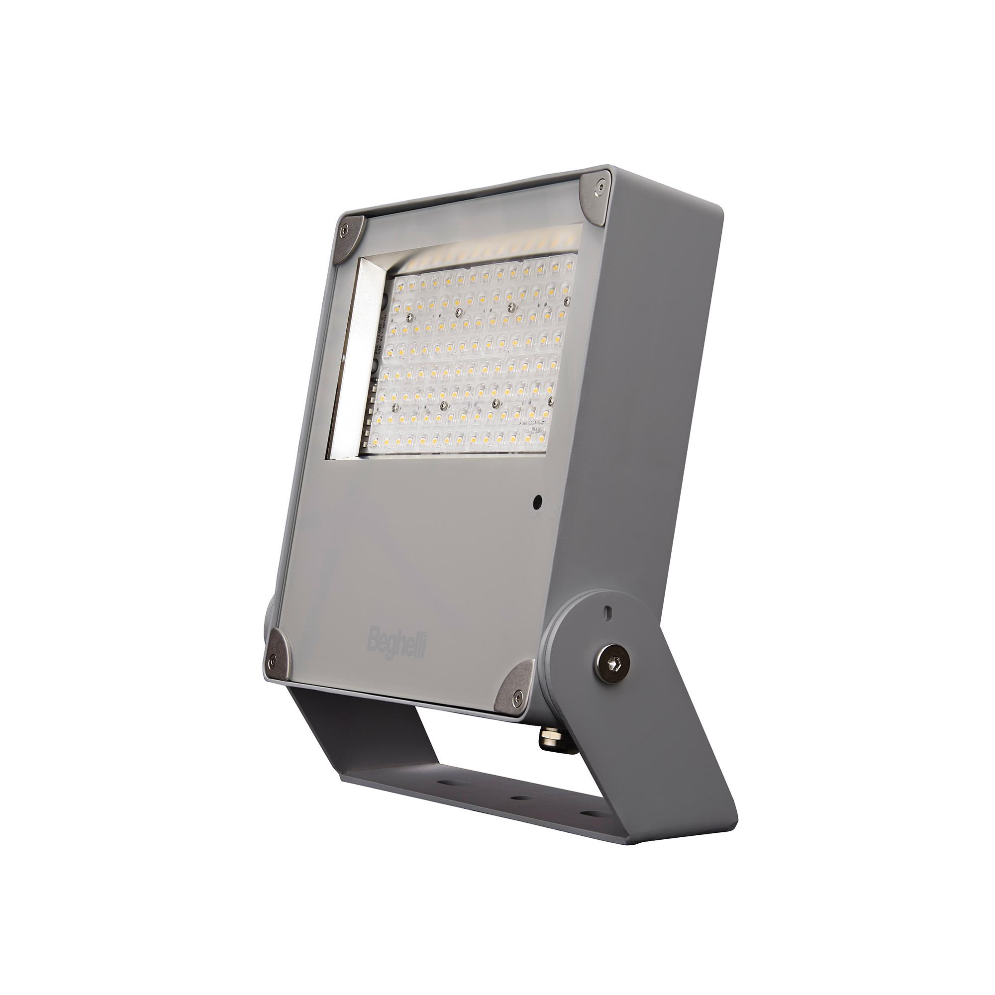 BEGHELLI - Proiettore per illuminazione di esterni o grandi aree con trasmettitore Bluetooth e sistema integrato Modula per installazione e manutenzione semplificate. Flood S DALI 125 L AS 4K.