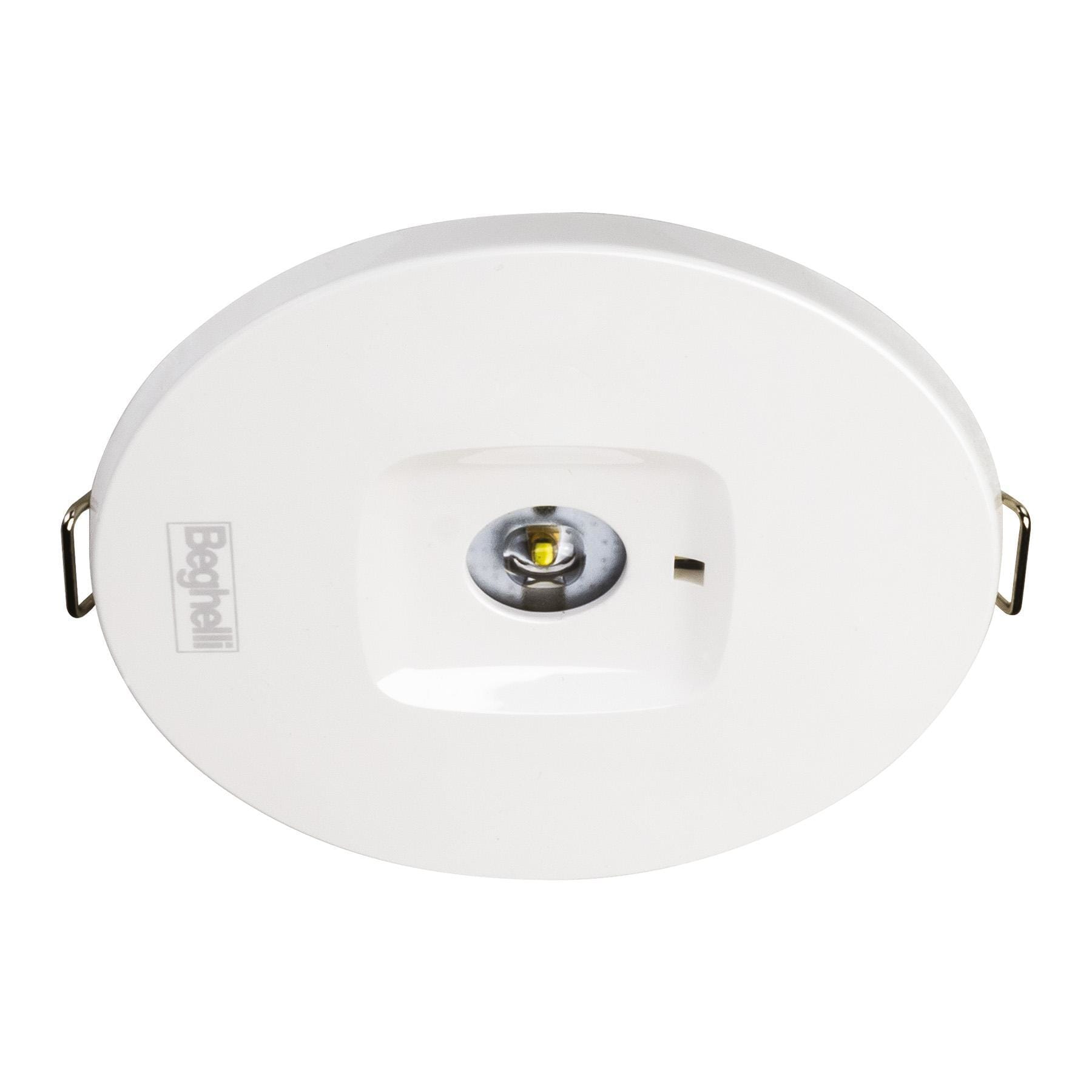 BEGHELLI - Faretto per illuminazione di emergenza ad elevate prestazioni con tre lenti intercambiabili in dotazione per differenti fasci luminosi MULTI LENS GL AT SA LF.
