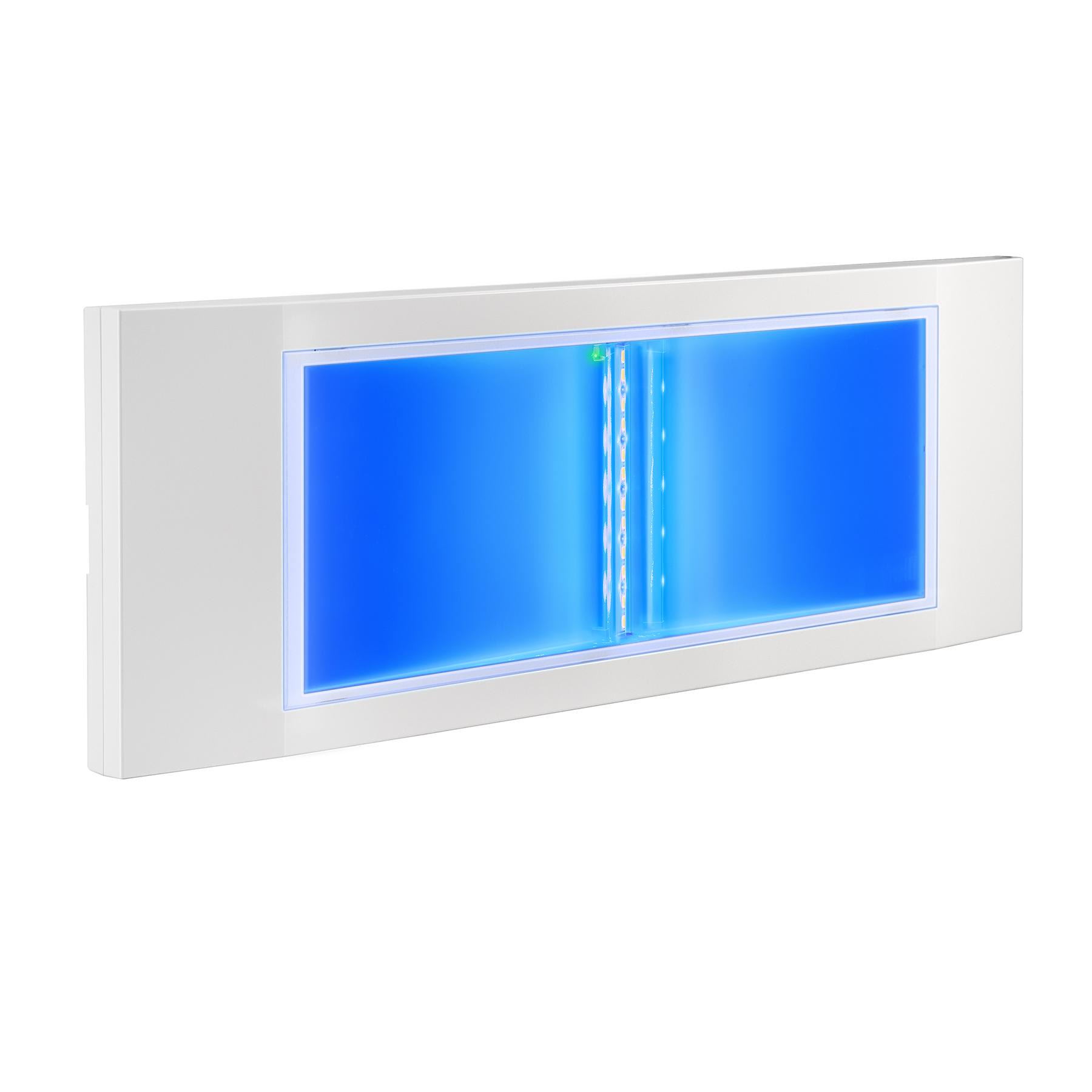 BEGHELLI - Apparecchio di emergenza con design a spessore ridotto per illuminazione notturna con luce blu e bianca BLU 120 AT IP42 SE. 4430