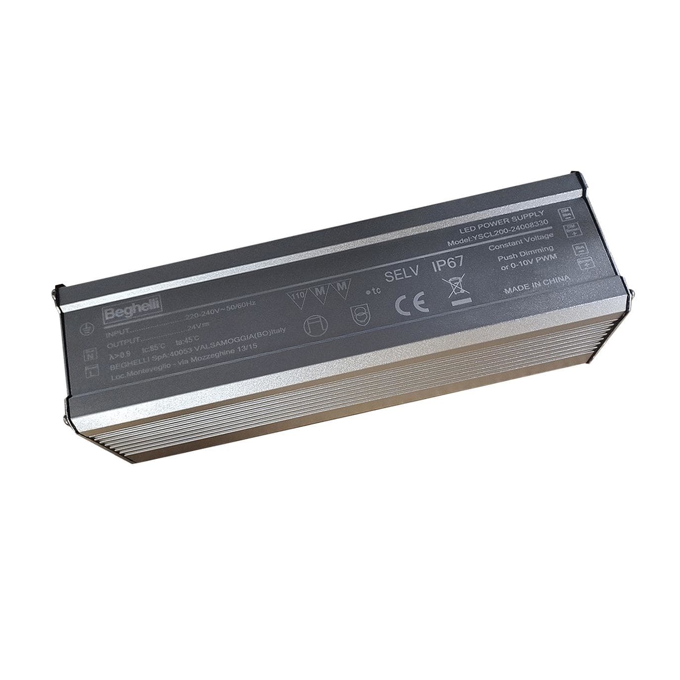 BEGHELLI - Driver Push to Dim 150W IP67 per StripLED 24V alimentato da rete 220-240V.