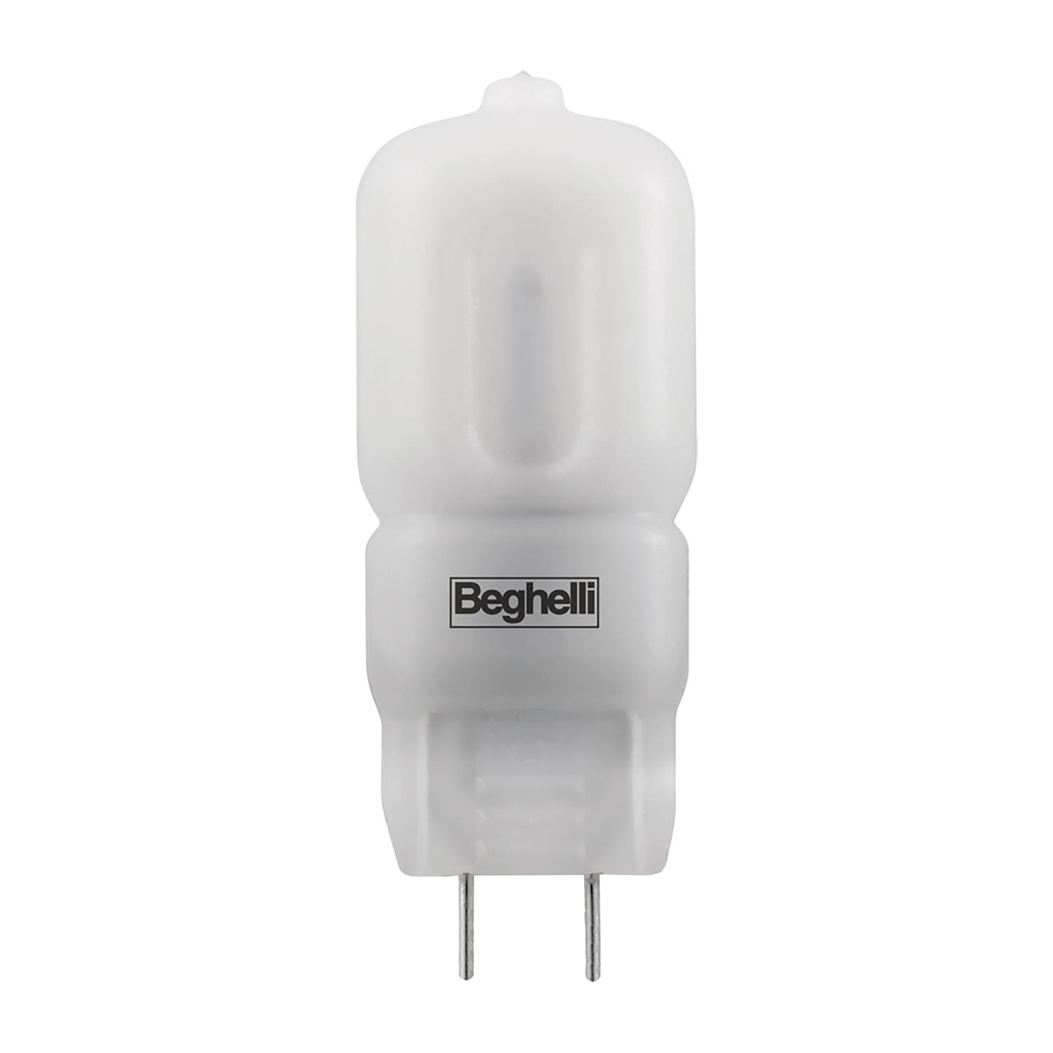 BEGHELLI - Lampadina Bispina LEDART 1.5W 12VG4 3K, efficiente alternativa alle classiche alogene o lampade a scarica.
