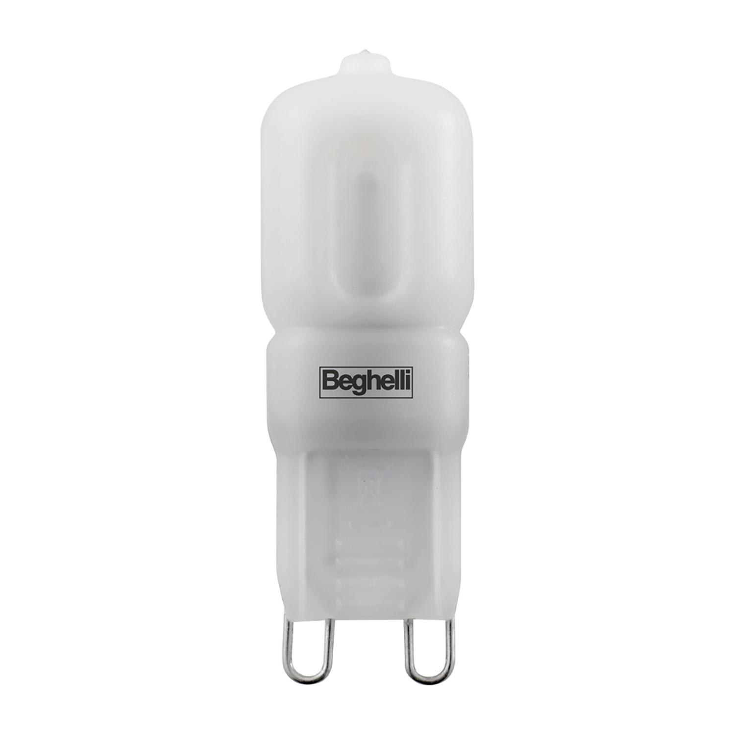 BEGHELLI - Lampadina Bispina particolarmente efficiente, alternativa alle classiche alogene o lampade a scarica. BISPINA LEDART 2.5W 230VG9 4K.