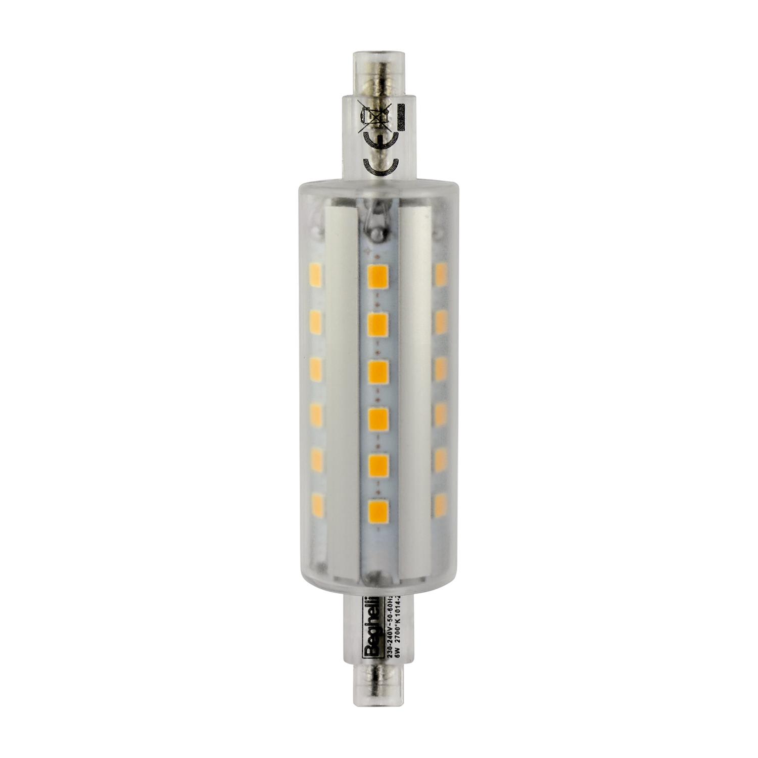 BEGHELLI - Lampadina R7S che permette di utilizzare la tecnologia LED negli apparecchi con attacco R7S: R7SLED FG 78MM 6W 2700K.