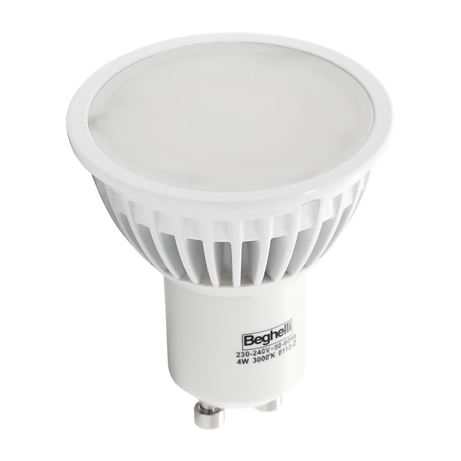 BEGHELLI - Lampadina GU10 compatibile con tutti gli apparecchi, ECO SPOTLED 8W 95° GU10 3000K.