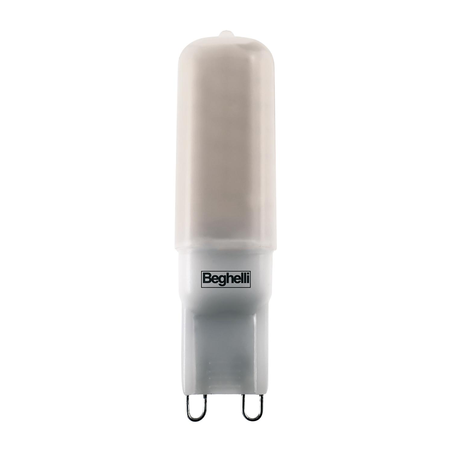 BEGHELLI - Lampadina Bispina particolarmente efficiente, alternativa alle classiche alogene o lampade a scarica. BISPINA LEDART 4W 230VG9 3K.