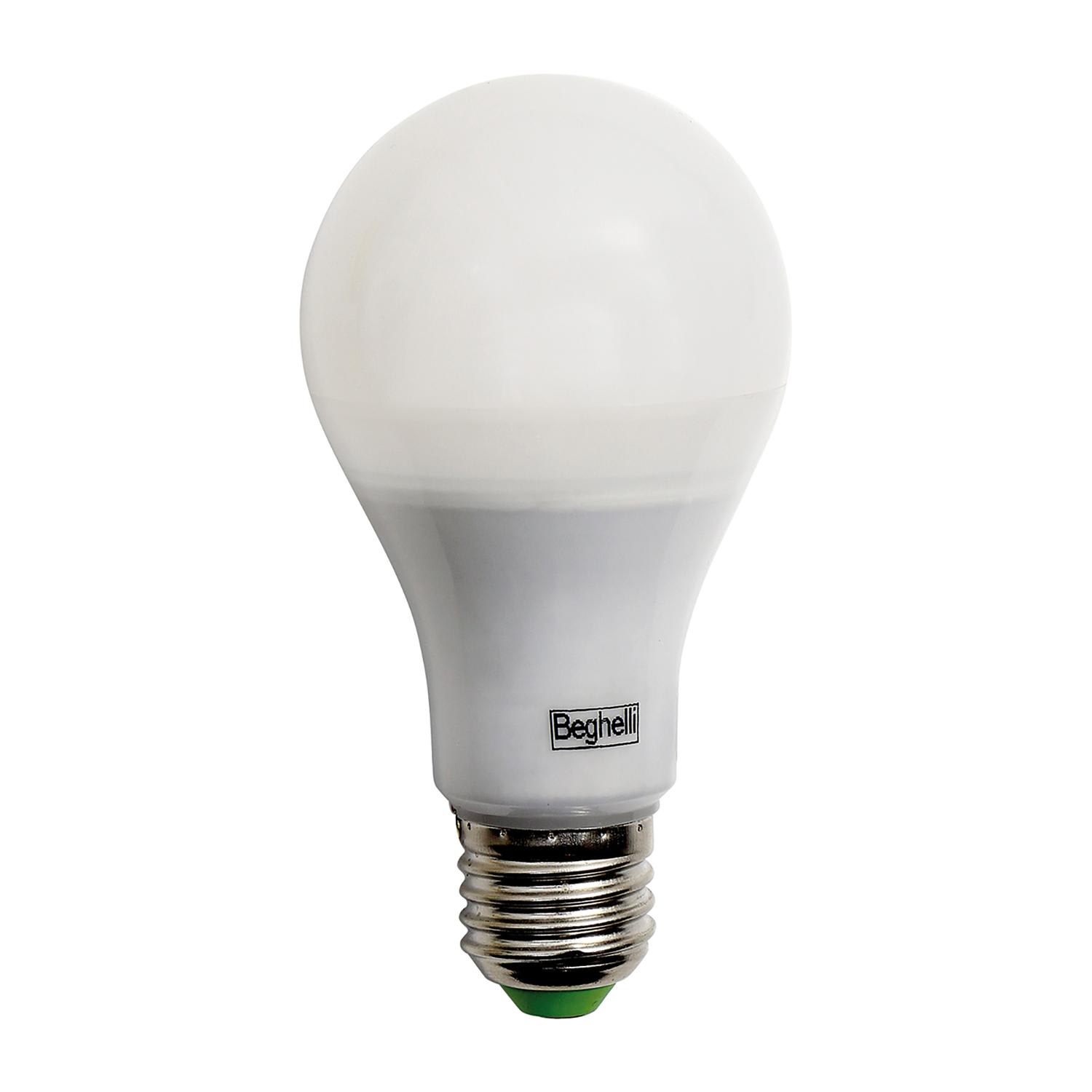 BEGHELLI - Lampadina compatta con design gradevole, rivestimento termoplastico opale, Goccia Saving Prem E27 22W 3K.