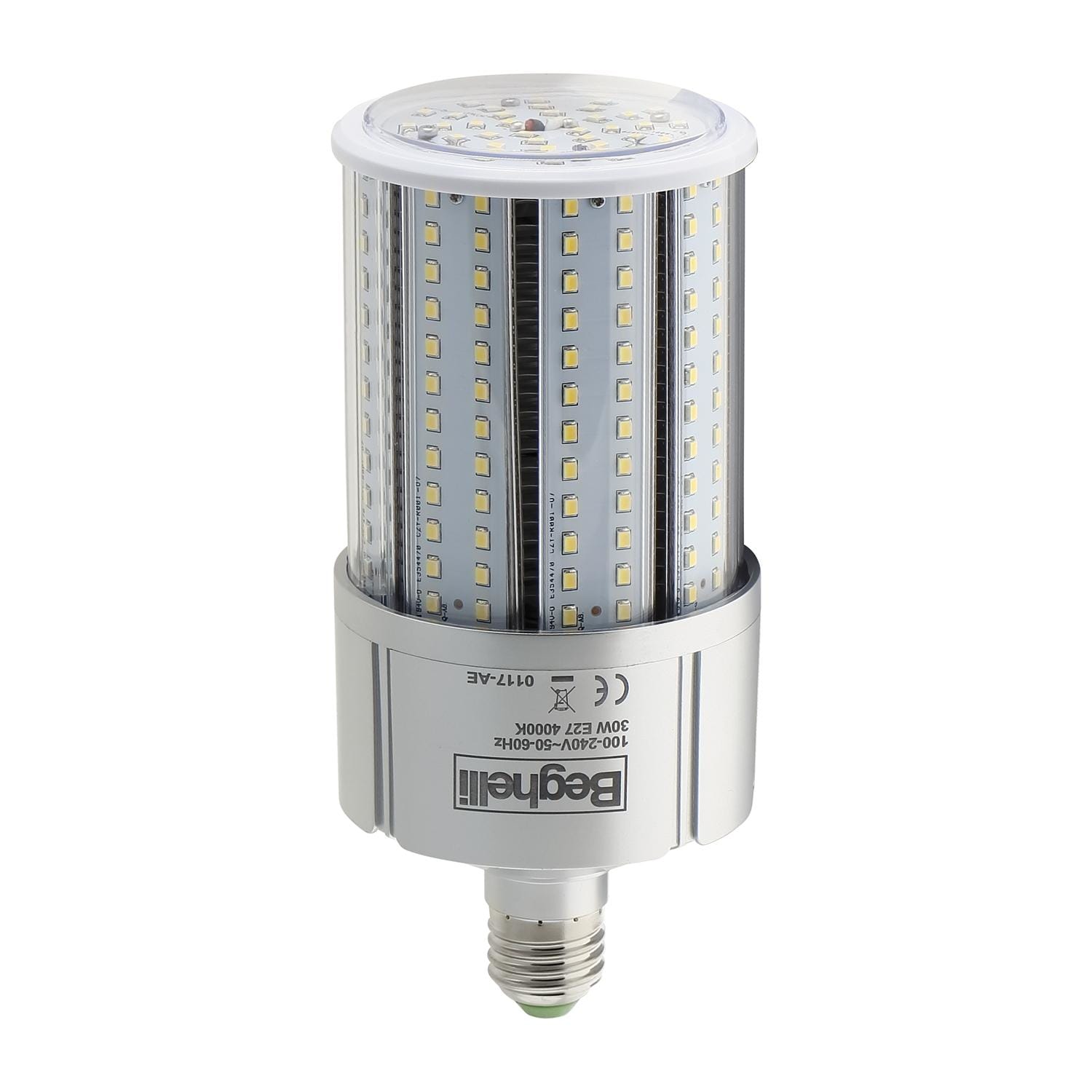 BEGHELLI - Lampadina HLO LED ad altissima efficienza 27W con driver integrato, 230V E27 4000K.