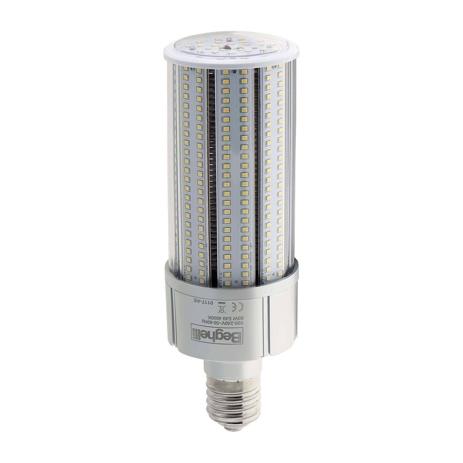 BEGHELLI - Lampadina HLO LED ad altissima efficienza con driver integrato 60W 230V E40 4000K.