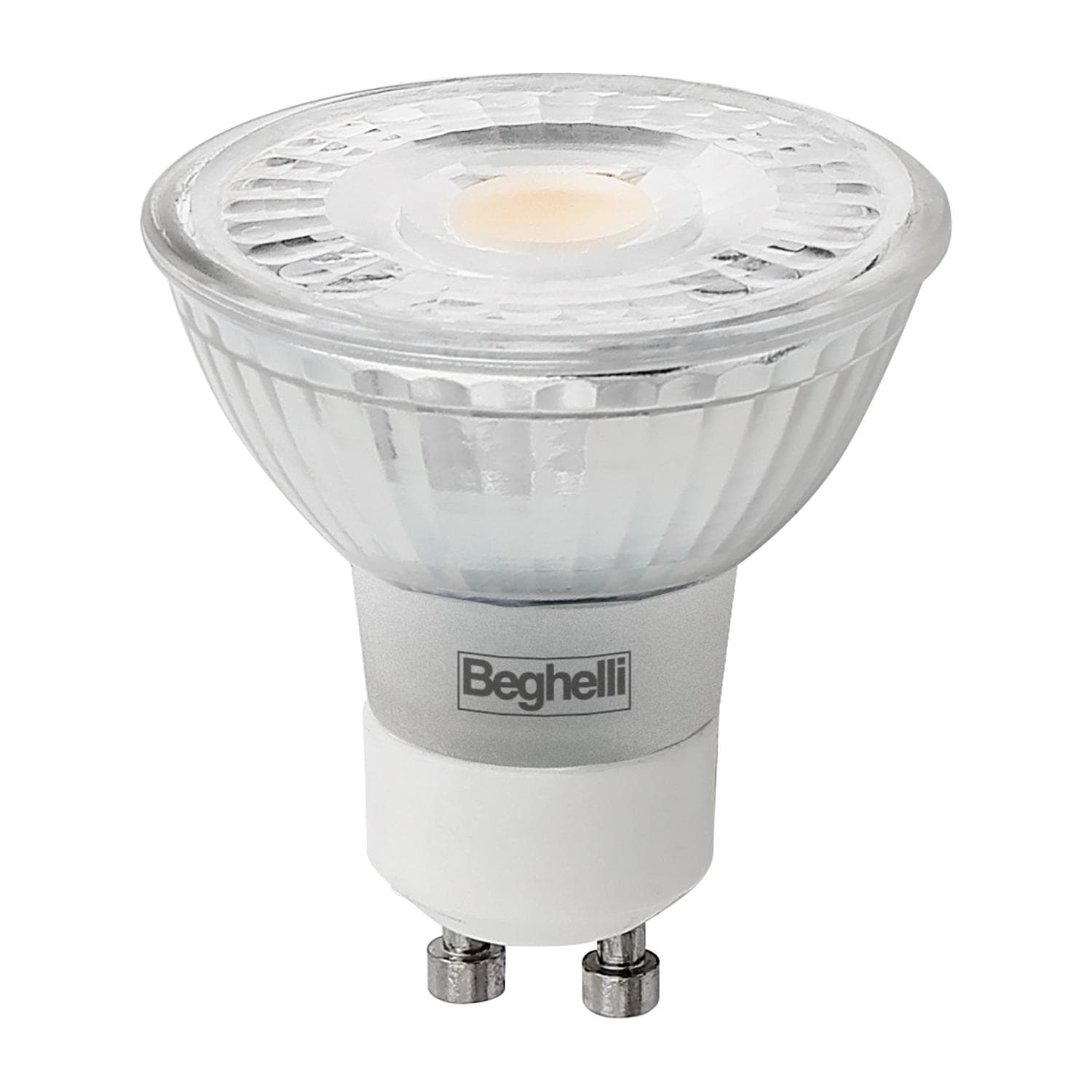 BEGHELLI - Lampadina GU10 compatta, compatibile con tutti gli apparecchi. Spot Glass GU10 6W 30° 4000K.