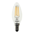 BEGHELLI - Lampadina LED a filamento OLIV ZAF con corpo in vetro, 470LM, 4WE14, 2.7K.