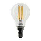 BEGHELLI - Lampadina LED a filamento SFE ZAF 470LM 4WE14 2.7K, forma classica in vetro.