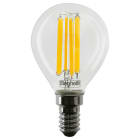 BEGHELLI - Lampadina ZAF NAT95 SFE 800L 6WE14 4K con corpo in vetro e LED CRI-95 a filamento per resa cromatica simile al sole, comfort visivo elevato.
