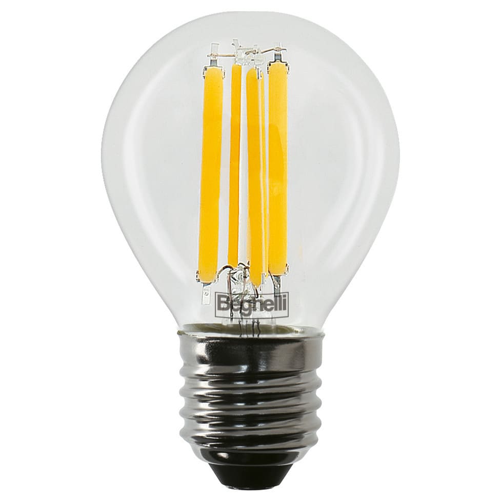 BEGHELLI - Lampadina ZAF NAT95 SFE 800L 6WE27 2K7 con corpo in vetro e LED CRI-95 a filamento per resa cromatica simile al sole, comfort visivo elevato.