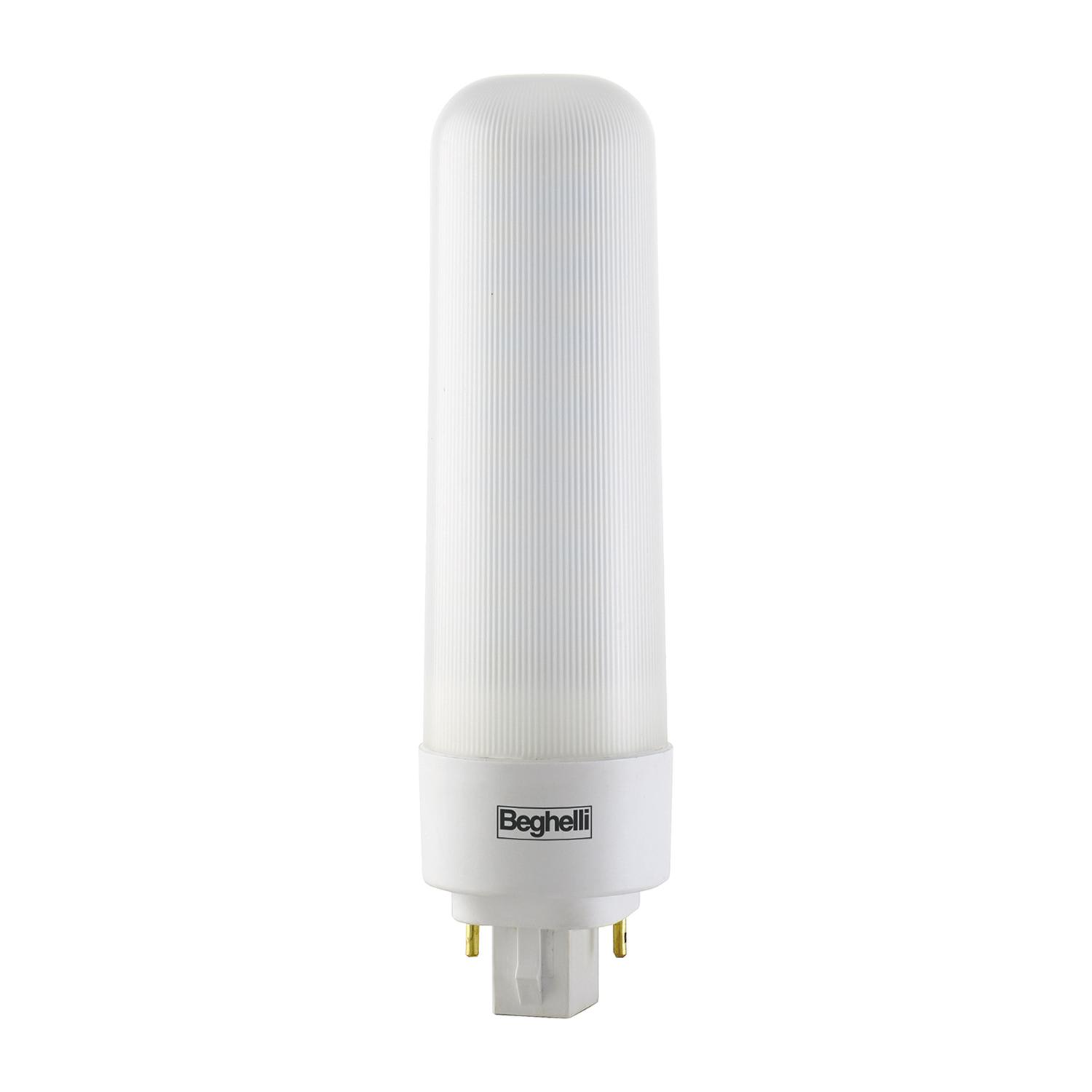 BEGHELLI - Lampadina D/E compatibile con alimentatori elettronici, LED 10W G24D 4000K.