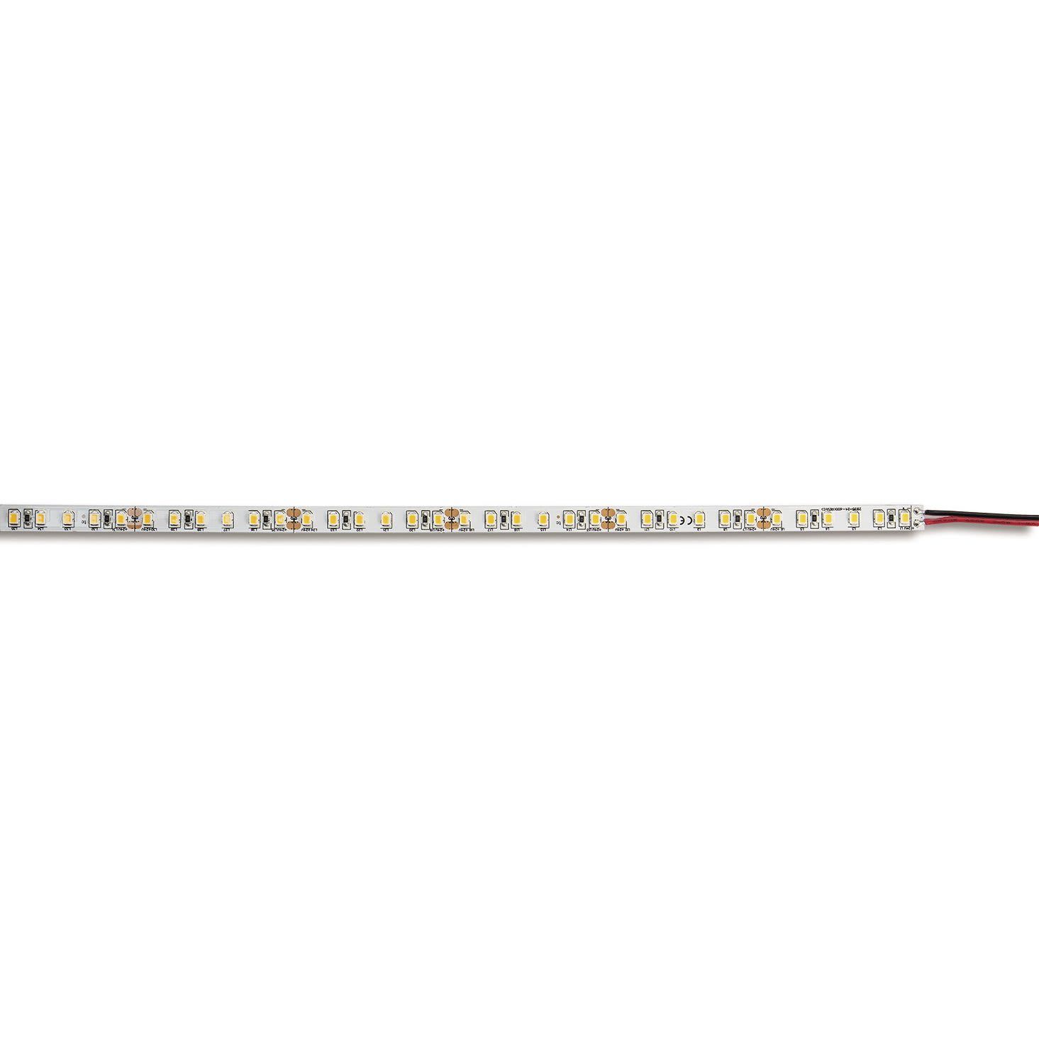 BEGHELLI - Strisce flessibili a LED autoadesive professionali ad alta densità di LED (120 per metro) per una ottima uniformità luminosa, in rotoli da 5 metri già pre-cablati. Strip LED HS 14W IP20 3K.