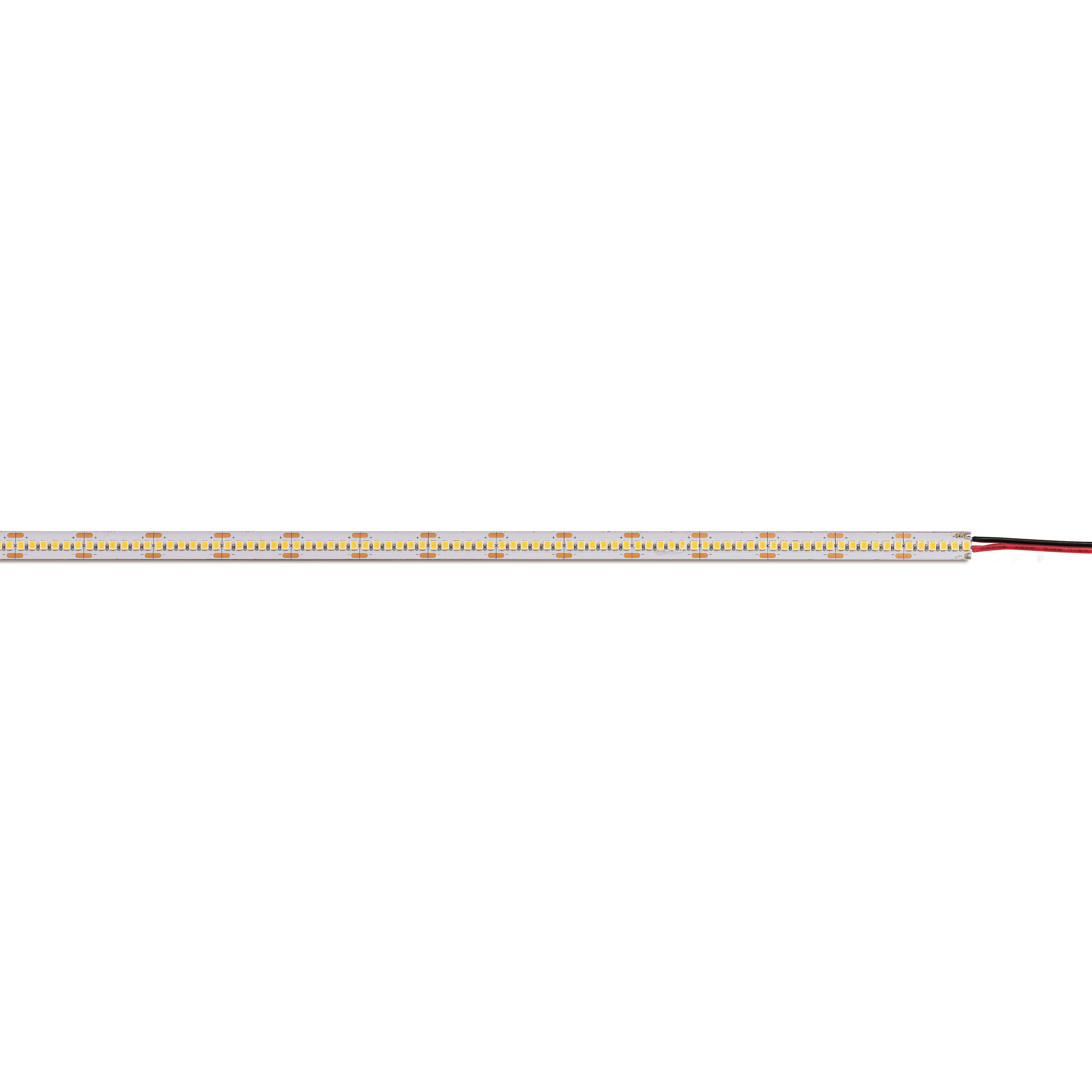 BEGHELLI - Strisce flessibili a LED autoadesive ad alta densità (240 LED/m) con emissione uniforme e alta luminosità, rotoli da 5 metri pre-cablati su entrambi i lati. Strip LED HD 16.32W IP20 3K.