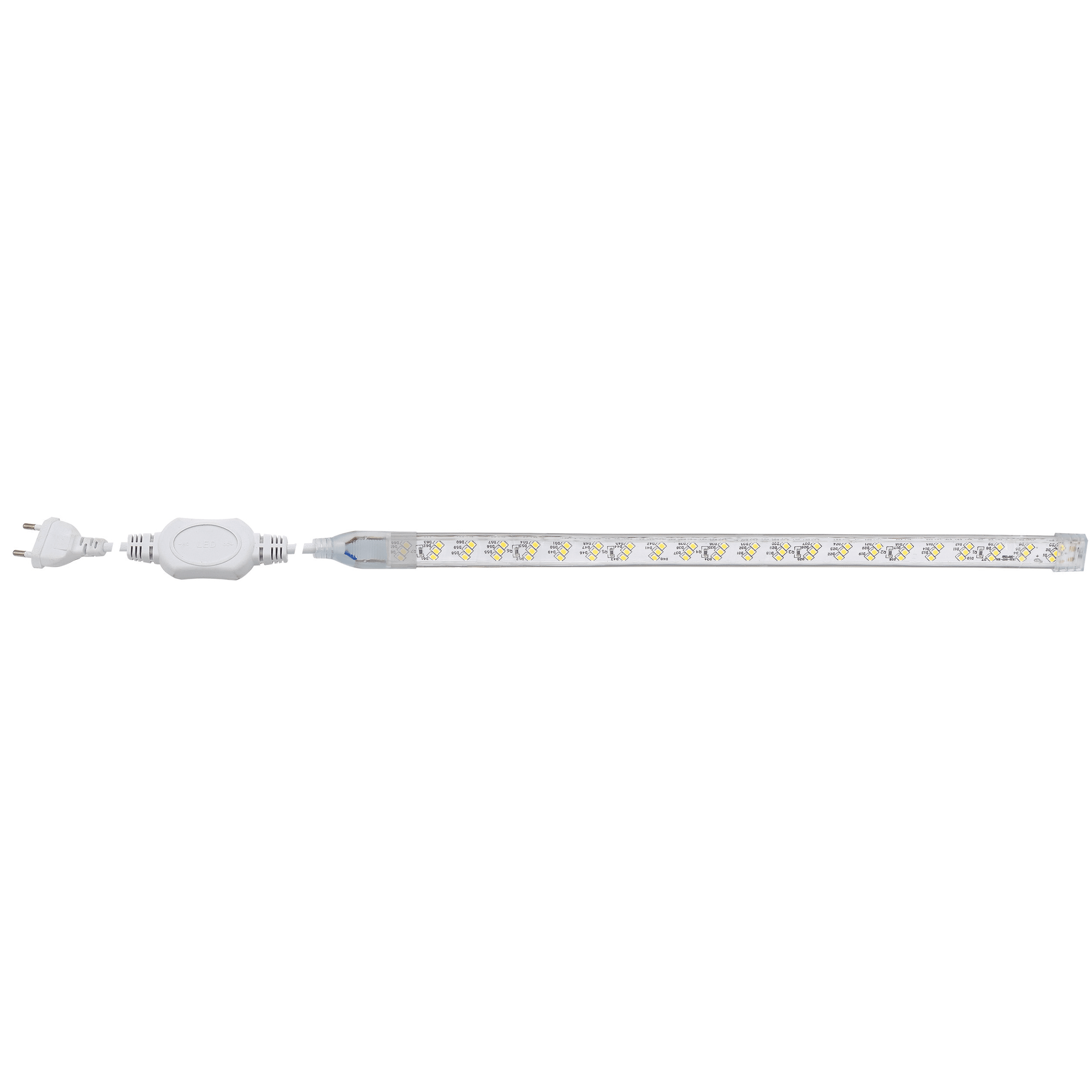 BEGHELLI - Strip LED AC230V 8W IP67 3K 5M ad alta densità di LED, autoadesive e senza driver.