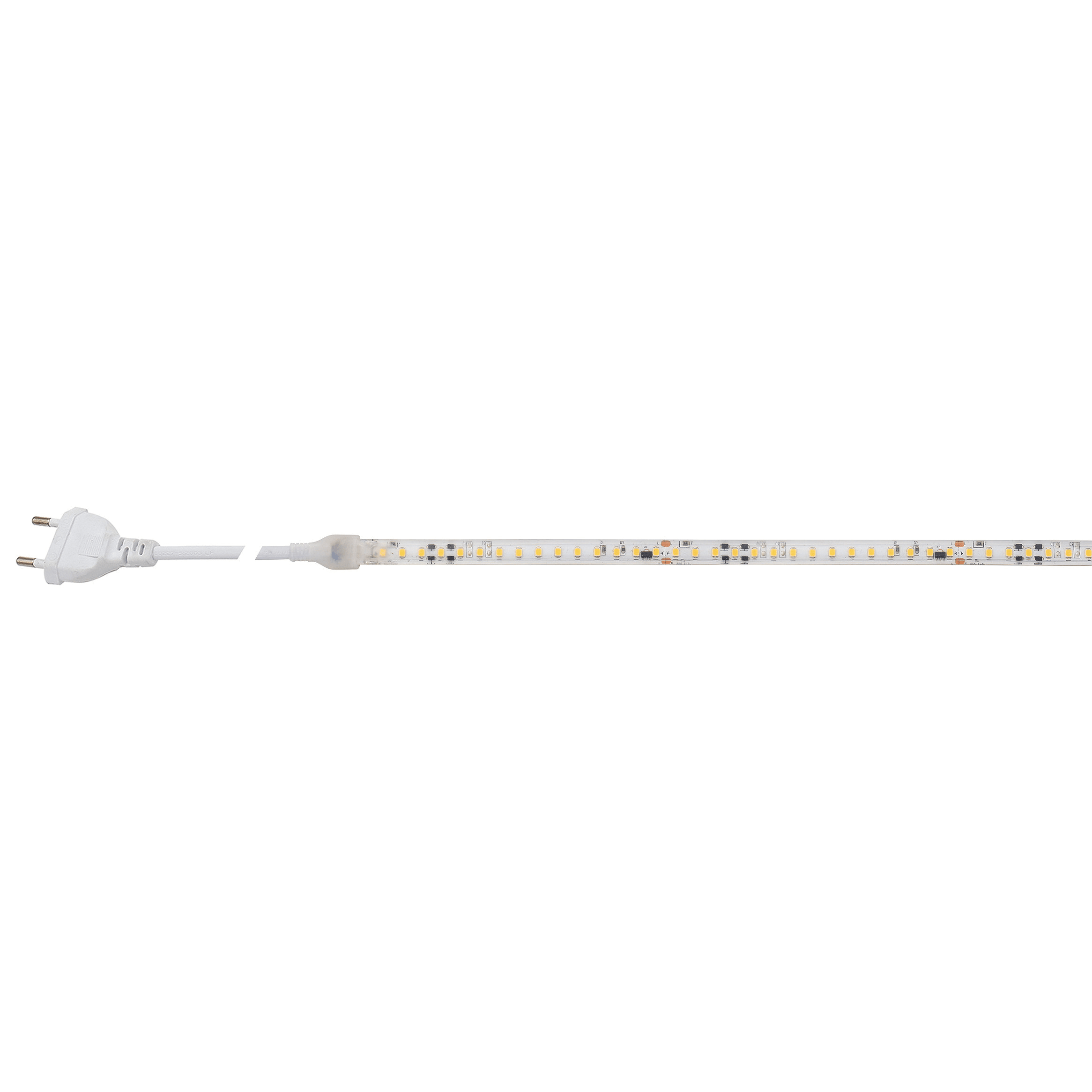 BEGHELLI - Strisce flessibili a LED autoadesive professionali ad alta densità di LED alimentate direttamente da rete 230V che non necessitano di driver. STRIP LED AC230V 20WIP65 3K20M.