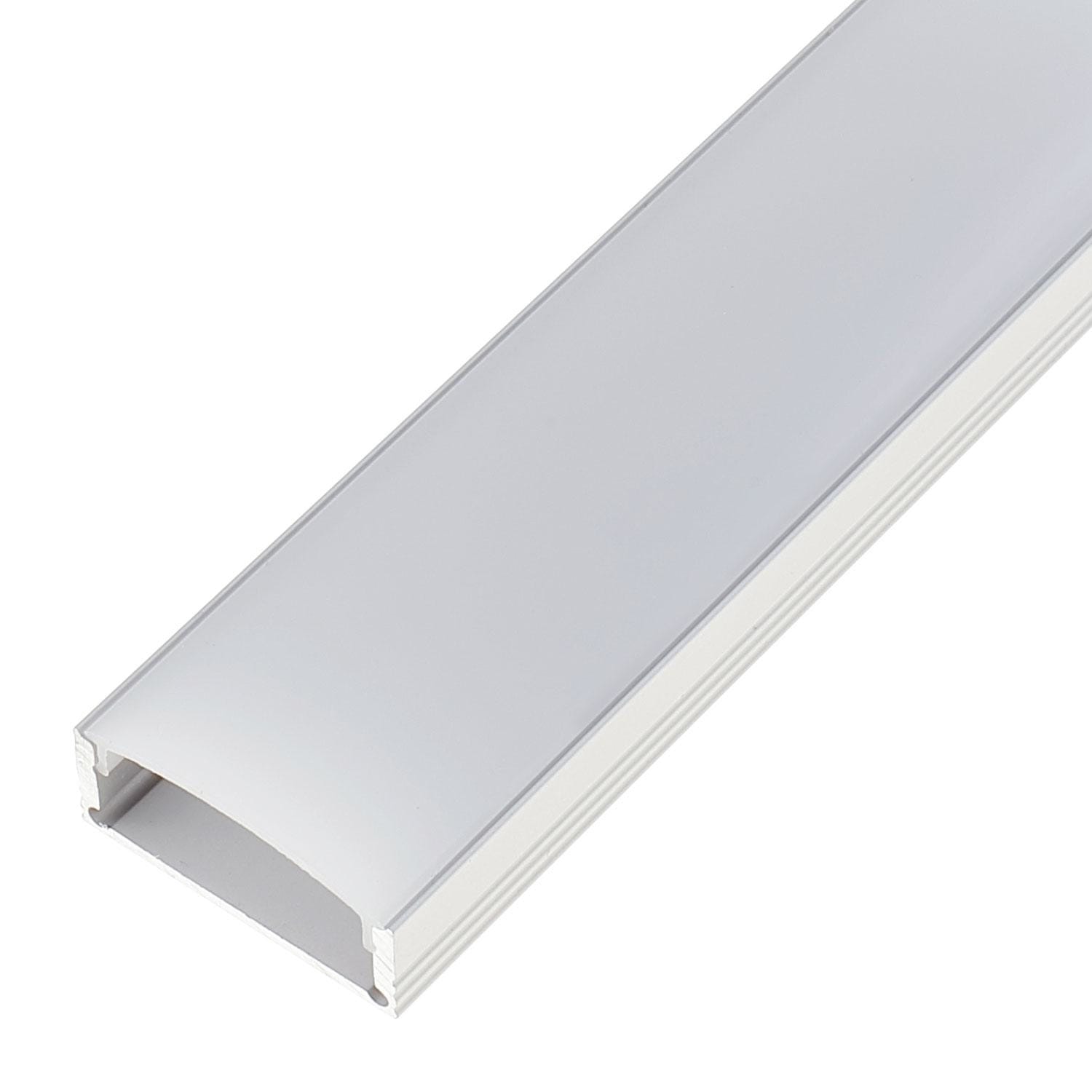 BEGHELLI - Profilo da 2 metri in alluminio per StripLED PLAFONE LARGO.