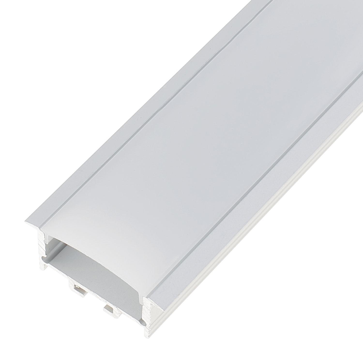 BEGHELLI - Profilo da 2 metri in alluminio per StripLED con molle per cartongesso. 56691