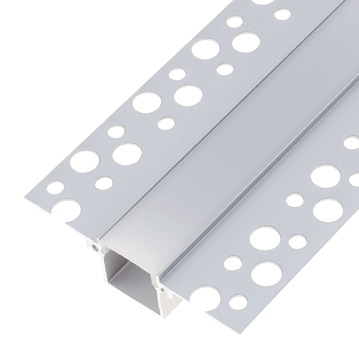 BEGHELLI - Profilo da 2 metri in alluminio per StripLED CARTONGESSO RASATURA.