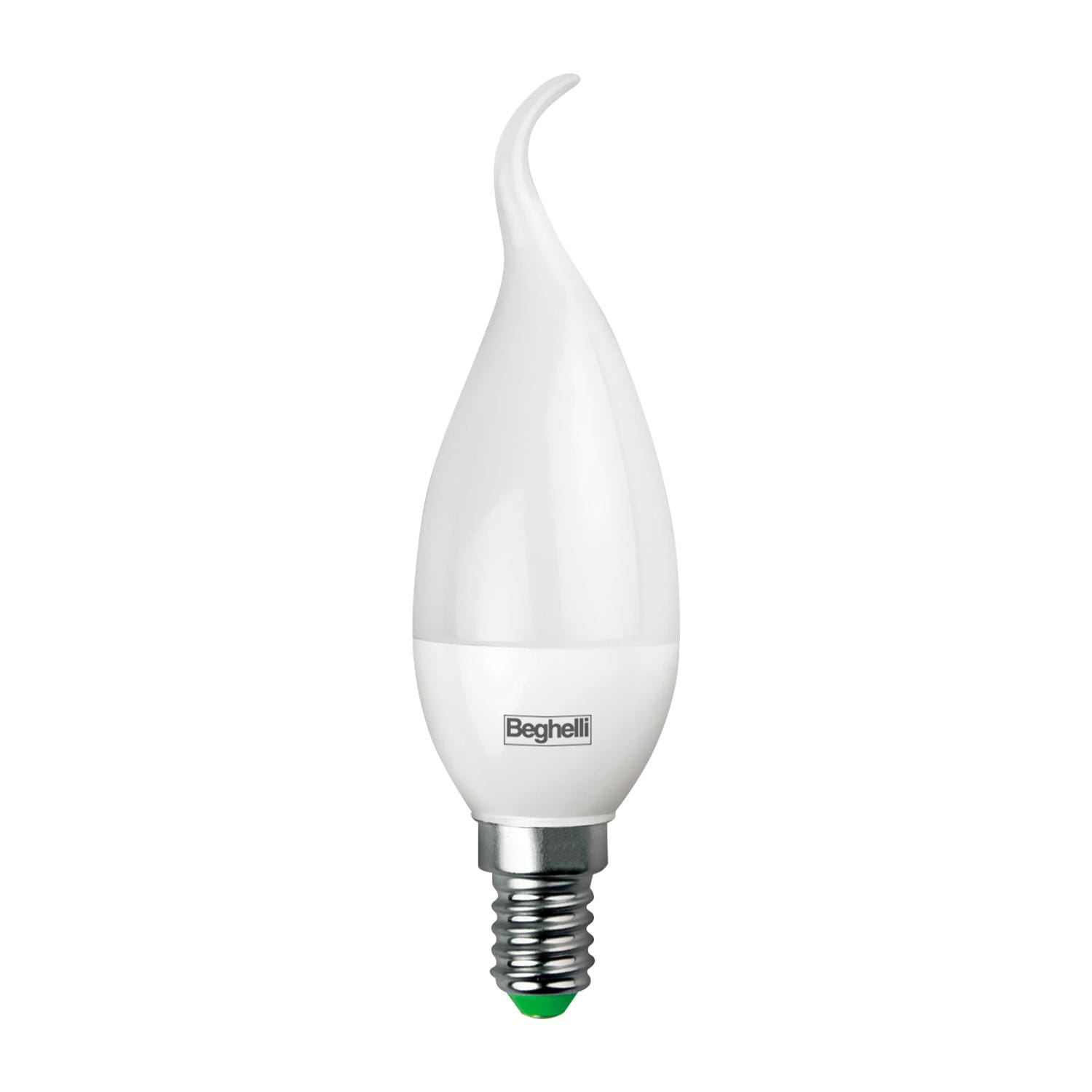 BEGHELLI - Lampadina compatta con rivestimento termoplastico opale CDVENTO SAVING LED 7W E14 4K.