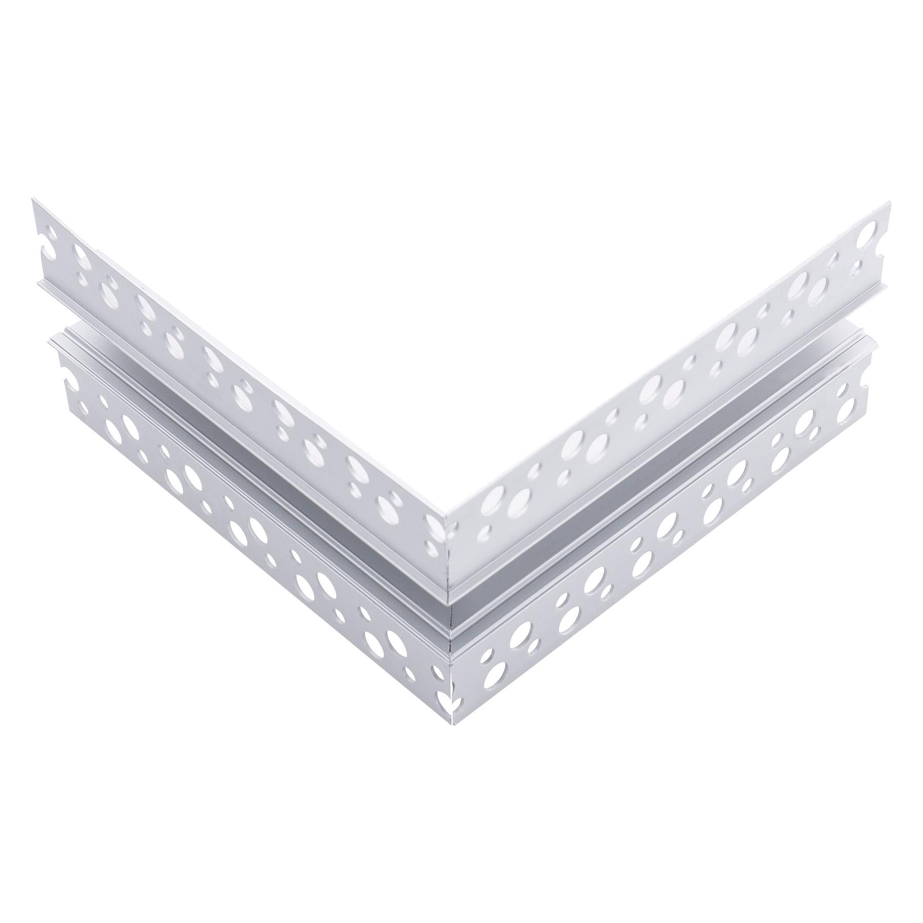 BEGHELLI - Profilo da 2 metri in alluminio per StripLED curva 90° alta. 57601