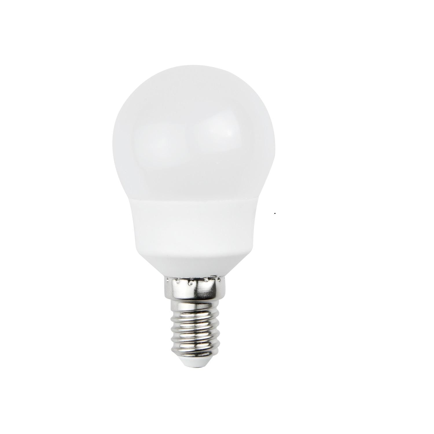 BEGHELLI - Lampadina ad alta efficienza, soluzione economica per installazioni standard: SUPERLED SFERA 700lm 7WE14 6K5.