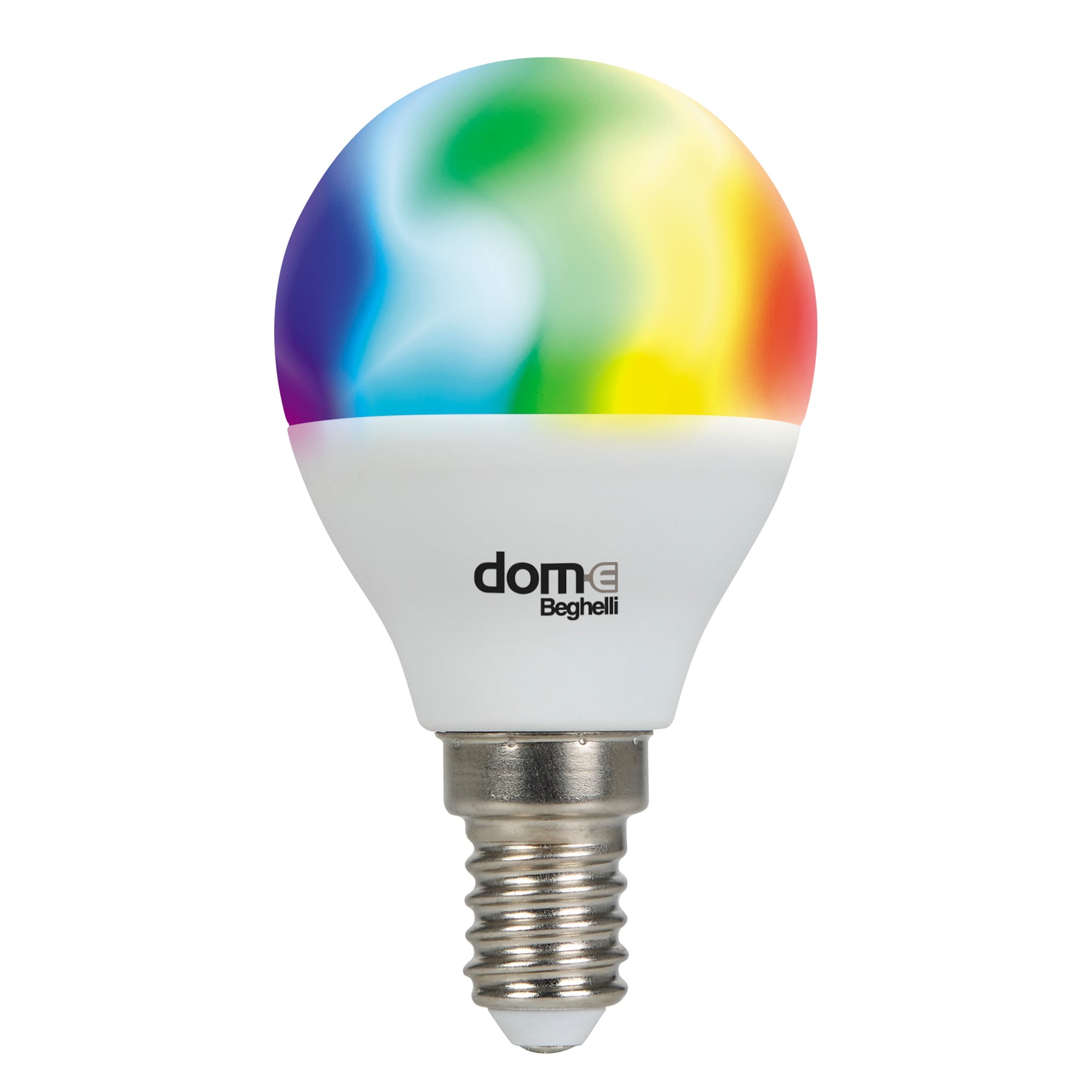 BEGHELLI - Lampadina Smart WiFi 5W E14 RGB+W Dinamica 470 Lumen Sfera