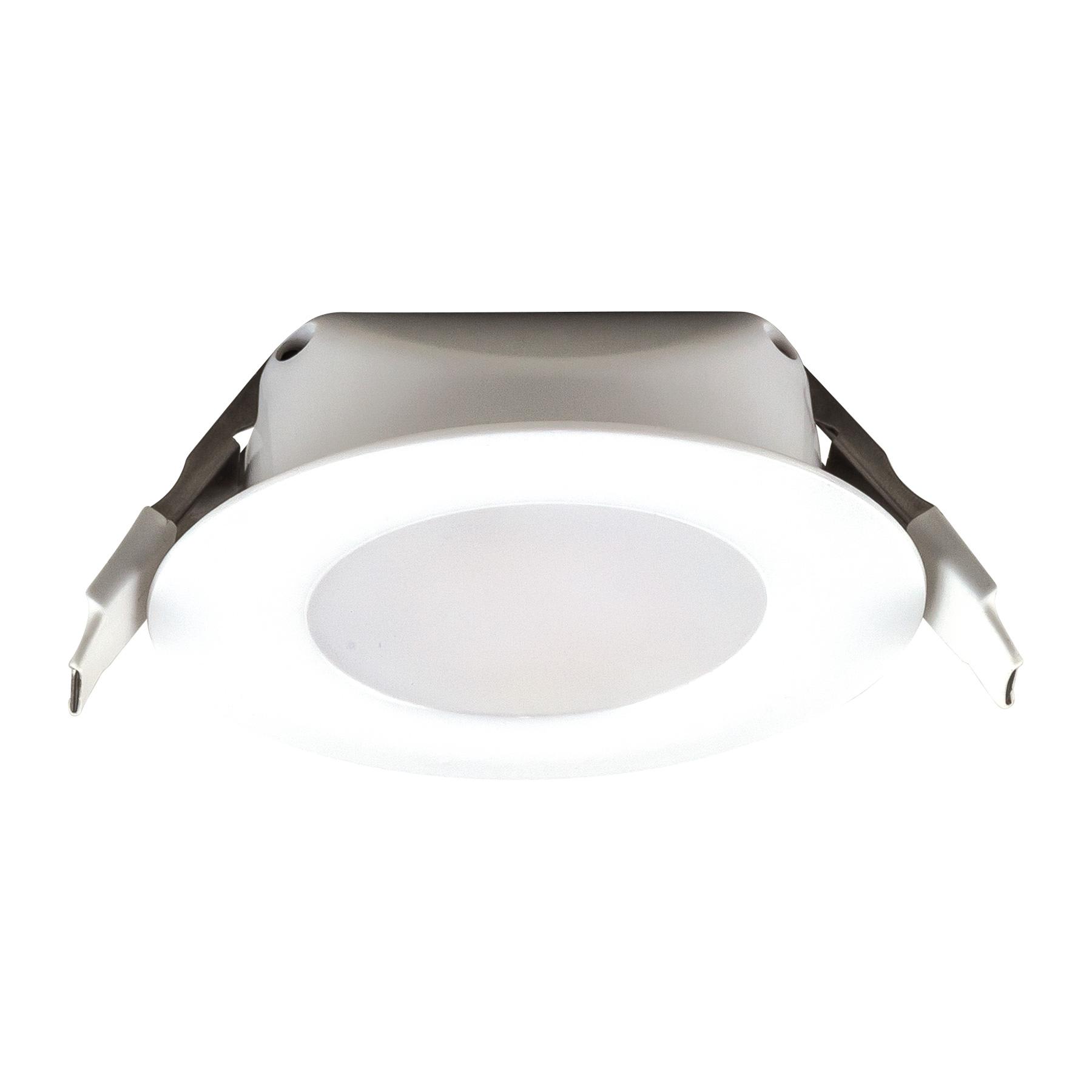 BEGHELLI - Apparecchio ultra compatto da incasso a sorgente LED radiale con diffusore opale per una luce omogenea e installazione semplice anche in spazi ridotti. DWL LED 8W 3000K.