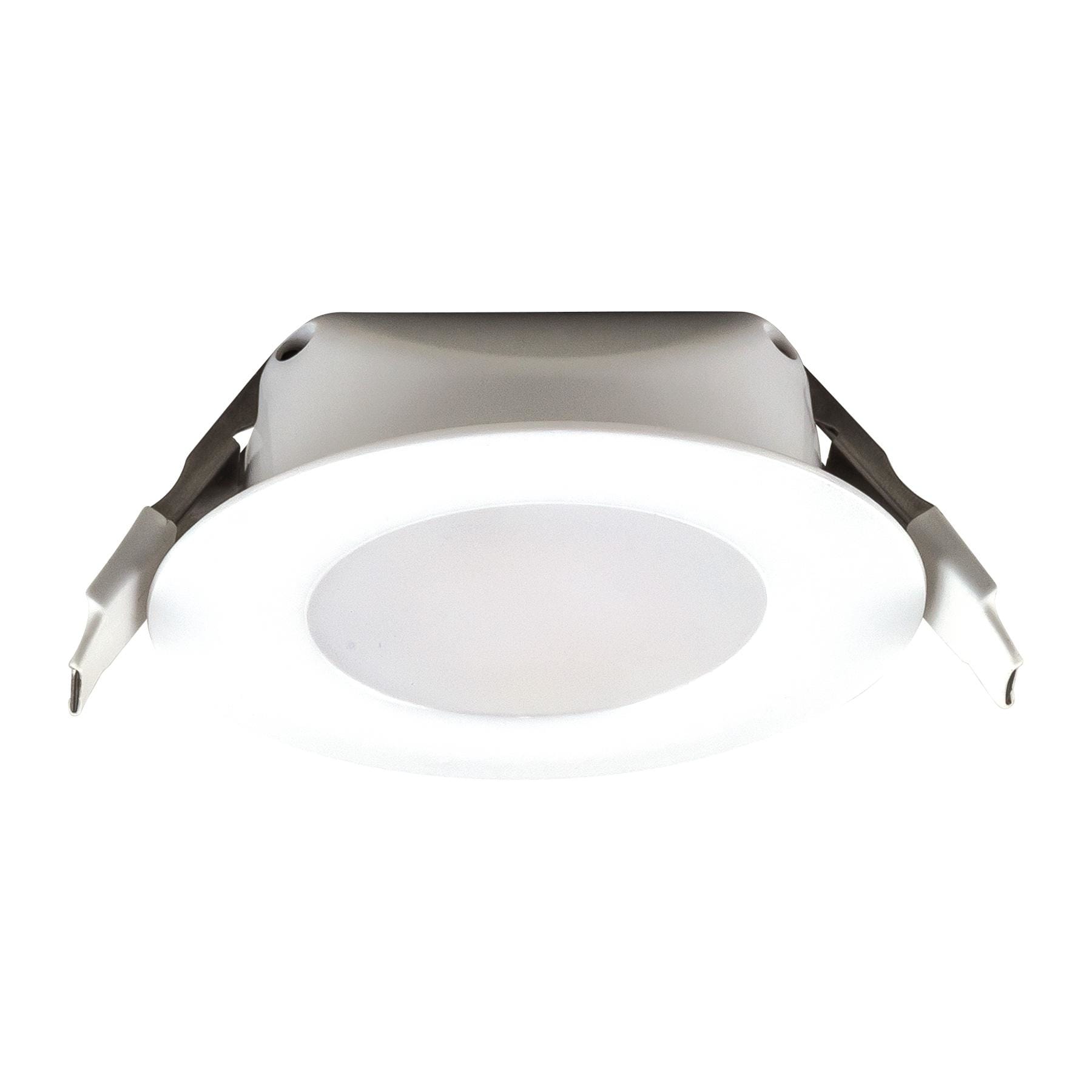 BEGHELLI - Apparecchio ultra compatto da incasso a sorgente LED radiale con diffusore opale per una luce omogenea e installazione semplice anche in spazi ridotti. DWL LED 8W 3000K.