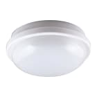 BEGHELLI - Plafoniera polivalente per spazi comuni, installabile a soffitto o parete, con illuminazione forte e diffusa. Protezione stagna IP65 per esterno. Corpo in policarbonato con protezione ai raggi UV. Colore Bianco. GEO LED 20W ROUND WHITE 4K. 75323
