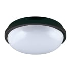 BEGHELLI - Plafoniera polivalente per spazi comuni, installazione a soffitto o parete, illuminazione forte e diffusa, protezione stagna IP65 per esterno, corpo in policarbonato con protezione ai raggi UV, colore nero, GEO LED 20W ROUND BLACK 4K. 75327