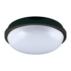 BEGHELLI - Plafoniera polivalente per spazi comuni, installazione a soffitto o parete, illuminazione forte e diffusa, protezione stagna IP65 per esterno, corpo in policarbonato con protezione ai raggi UV, colore nero, GEO LED 20W ROUND BLACK 4K.