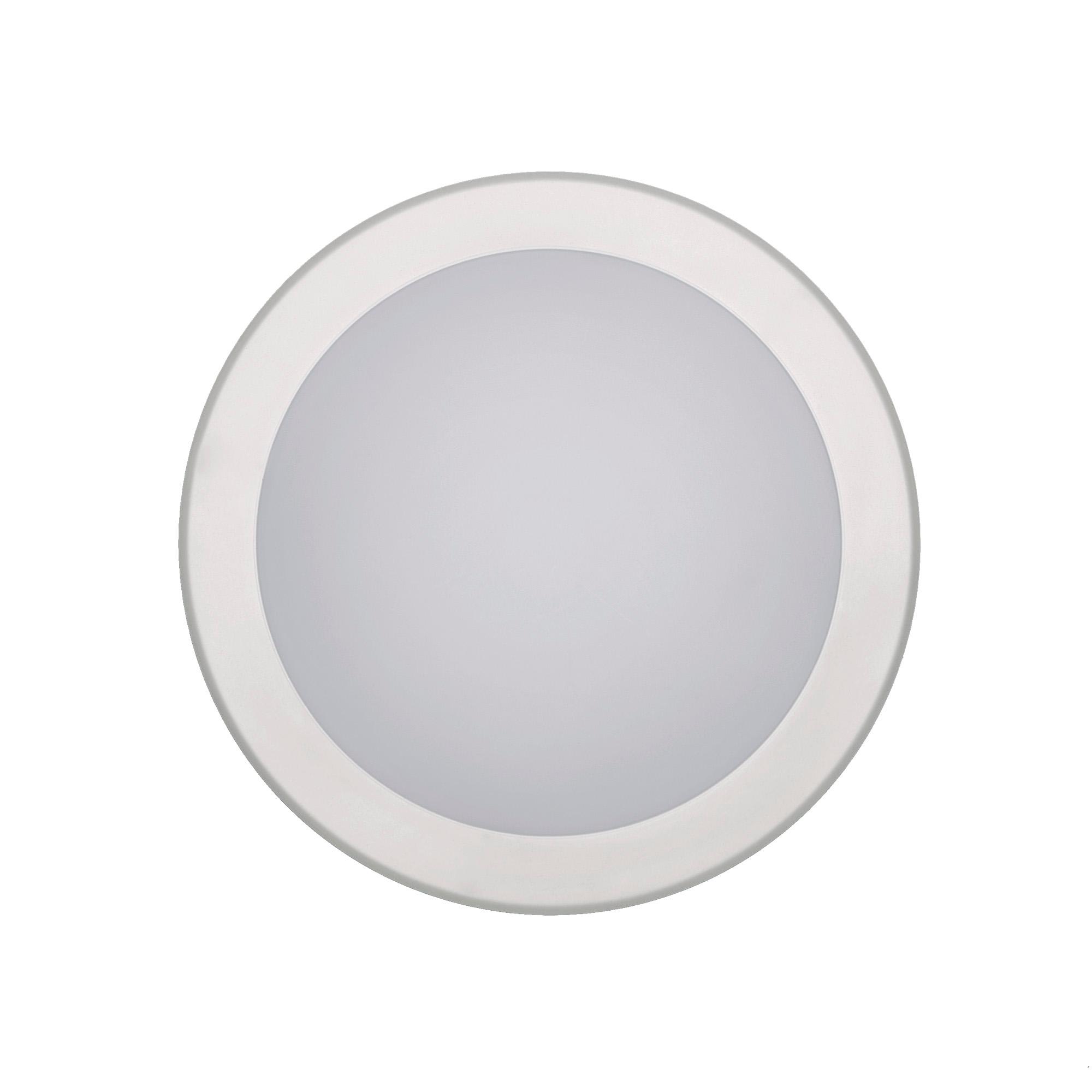 BEGHELLI - Punto Luce polivalente per spazi comuni, installabile a soffitto o parete per illuminazione forte e diffusa. FULL MOON RING IP65 26W 4K. 75365